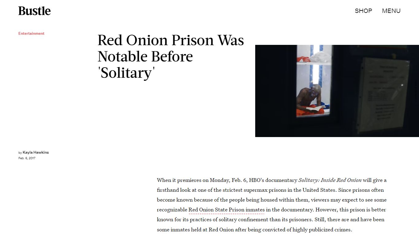 These Notable Red Onion State Inmates Reveal More About The ... - Bustle